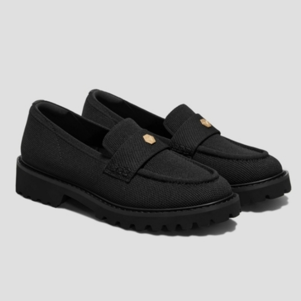 Stylish Vivaia Francesca Black Loafers for Women, 7